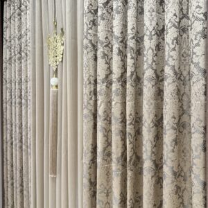 rideau prêt à poser marron et beige doré 5 mètres